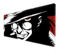 Black and white anime mouse pad, XXL largemousepad, rubber anti slip base, neat seam edge, soft and durable officemousepad, home computer desk pad,mousepad 90 × 40