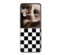 Black and White Check Chess Board Case Cover Custodia per Motorola Razr 60 Ultra, Razr Ultra 2025