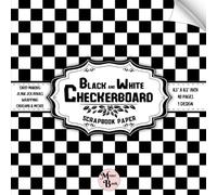 Black and White Checkerboard Scrapbook Paper: Checkered Double Sided Sheets for Card Making, Journaling, Decoupage, Wrapping, and Various DIY Craft Projects | 8.5" x 8.5" (21.59 x 21.59 cm)