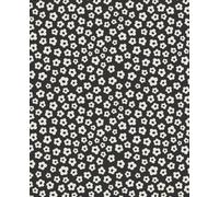 Black and White Floral Notebook: Creative Journal with Ditsy Flower Design. 110 Lined Pages. Soft Matte Cover