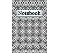 Black and White Geometric Floral Notebook: Lined Journal for Writing, School, Work, and Daily Notes