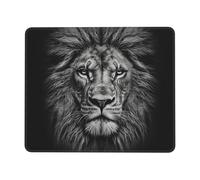 Black And White Lion Head Tappetino Scrivania Piccolo Mousepad Comodo Tappetino per Mouse for Casa Pc Accessori Scrivania 25X30Cm