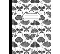 Black and White Moth Composition Book