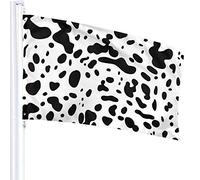 Black And White Pattern Of Dalmatian Flag 3x5 Ft Outdoor Double Sided 100% Polyester Duty Durable Flags With Preset Hole For Home Office Garden Holiday Decorations