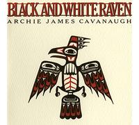 black and white raven