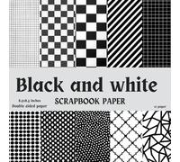 Black and white scrapbook paper: 12 Unique Double-Sided Patterns for Scrapbooking, Junk Journaling & Paper Crafting (High-Quality, 8.5" x 8.5" Sheets)