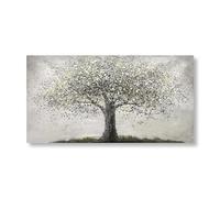 Black and White Tree of Life Poster Modern Painting Print on Canvas Wall Art Painting Picture for Living Room Home Decor 30X60cm No Frame