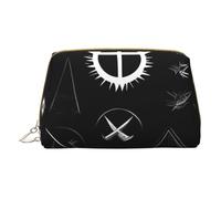 Black and White Universe - Trousse portatile per cosmetici, da viaggio, unisex, chiusura a cerniera, adatta per l'uso quotidiano, bianco, Taglia unica