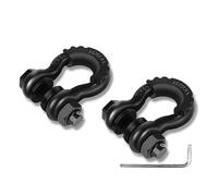 (Black) Anti-Rust 3/4" D-Ring Bow Shackle Isolator Unbreakable for Off-road Vehicles