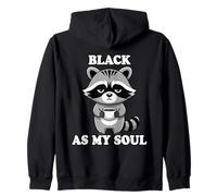 Black As My Soul Felpa con Cappuccio