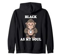 Black As My Soul Felpa con Cappuccio