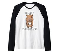 Black As My Soul Maglia con Maniche Raglan