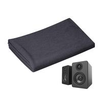 Black Audio Mesh Fabric | Soft Elastic Speaker Grill Cloth 1.6x0.5m | Thin Dust-Proof Sound-Permeable Material | Home Theater, Engineering Audio, And Cover | Stretchable Acoustic Fabric