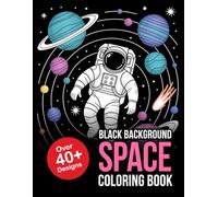 Black Background Space Coloring Book