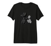 Black Balloon Dog Checkerboard Modern Pop Art Poodle Maglietta Premium