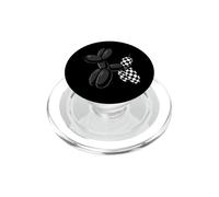 Black Balloon Dog Checkerboard Modern Pop Art Poodle PopSockets PopGrip per MagSafe