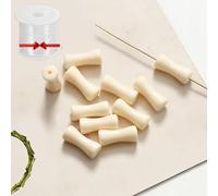 Black Bamboo Beads, 2026 New Black Transparent 12mm Bamboo Joint Plastic Craft Beads, Natural Blacks Agate Stone Bamboos Shape Gem Bead for Jewelry Making DIY Bracelet Necklace (B,150pc)