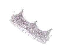 Black Baroque Full Circle Crown - European Retro Headpiece For Studio & Events(Silver)