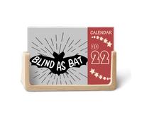 Black Bat Animal Outline 2022 - Calendario da tavolo con calendario da 12 mesi