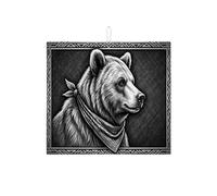 Black Bear, tappetino scolapiatti per bancone della cucina, tappetino assorbente per scolapiatti in microfibra, motivo natura autunnale, 40,6 x 45,7 cm