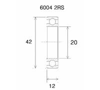 Black Bearing Cuscinetti Del Pedale B3 6004-2rs Silver