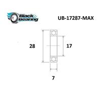 Black Bearing Cuscinetti Mtb Frame Pivot 17 X 28 X 7 Mm Max Steel