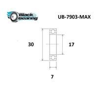 Black Bearing Cuscinetti Mtb Frame Pivot 17 X 30 X 7 Mm Max Steel