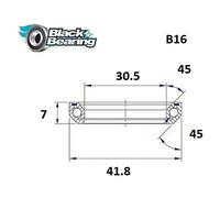 Black Bearing Cuscinetto Di Sterzo 30.5 X 41.8 X 7 Mm 45/45 Hb-b16 Steel