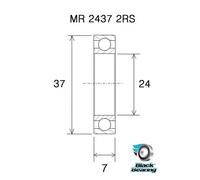 Black Bearing Cuscinetto Movimento Centrale Bb90/95 24 Mm B3 Steel