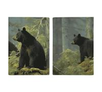 Black Bears - Porta passaporto da viaggio con scomparti per carte di credito e carta d'imbarco, porta passaporti, carte di credito