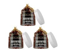 Black Beldi Soap | Zawina Morocco Black Soap, Moroccan Black Soap, Black Beldi Soap Kessa Glove, Zawina Morocco Body Exfoliator Scrub, Body Cleansers (3Pcs)