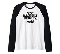 Black Belt Mentality Grappling No-Gi Dojo Combattimento Maglia con Maniche Raglan