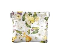 Black Berries Pera Fiore Contemporaneo Piccola Borsa in Pelle Cambiare Borsa Comodo Porta Carte per le Donne, Bacche nere Pera Fiore Contemporaneo, 1 Size, Accessorio da viaggio