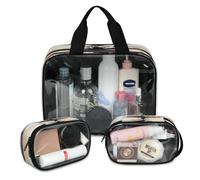 Black Bird Dead Tree Borsa per il trucco da viaggio per donne e uomini, borse per cosmetici traslucide, 3 pezzi, grande astuccio per doccia, articoli da toeletta cosmetici organizer, Colore, L,