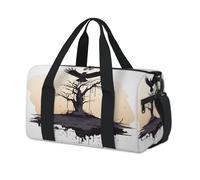 Black Bird Dead Tree Sport Duffel Borse per Bambini Ragazze Ragazzi Donne Uomini Pernottamento Weekender Borsa da Viaggio Tote Carry Palestra Casual Duffel Borse