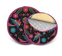 Black Bird Otomi Tortilla Warmer - Confezione da 2 sacchetti in cotone 27,9 cm e 20,3 cm - Mantiene le tortillas calde ed eleganti per taco martedì