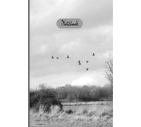 Black Birds in Flight: Monochrome Notebook: 120-Page Lined Journal Featuring Original Black & White Photography of Birds in Flight Over a Field | A Minimalist and Artistic Writing Companion