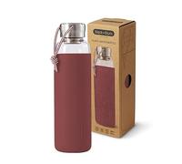 Black+Blum - Borraccia da viaggio leggera con custodia protettiva, colore: burgundy, 600 ml