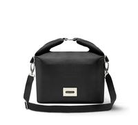 Black+Blum - Borsa termica per il pranzo, 10 l, con chiusura a rotolo, in materiale riciclato, con tracolla, termica, a prova di perdite, per donne, uomini e bambini, riutilizzabile, senza BPA, nero