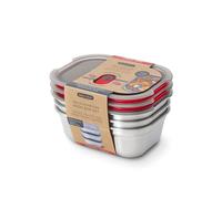 BLACK + BLUM - Lunch Box Set - Contenitore per il pranzo in acciaio inox adatto al microonde, senza plastica con chiusura ermetica, coperchio con serratura - Adatto a microonde, lavastoviglie e forno