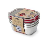 BLACK + BLUM - Lunch Box Set - Contenitore per il pranzo in acciaio inox adatto al microonde, senza plastica con chiusura ermetica, coperchio con serratura - Adatto a microonde, lavastoviglie e forno