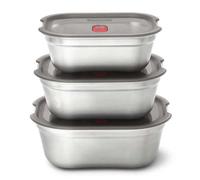 black+blum - Multifunktions Food Boxen Set Mixed Box - Contenitori per alimenti 650 ml + 900 ml + 1,2 l grigio