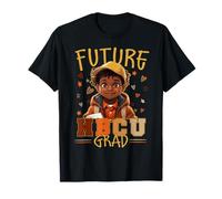 Black Boy Future HBCU Graduate Afro College Laurea Bambini Maglietta