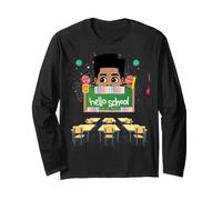 Black Boy Magic Back To School Hello Melanin Bambino Ragazzi Maglia a Manica