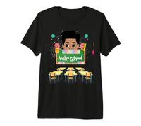 Black Boy Magic Back To School Hello Melanin Bambino Ragazzi Maglietta Premium