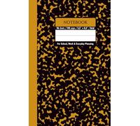 Black & Bronze Sand Marble Hardcover Notebook - Grid, 192 Pages, 5.5" x 8.5", Premium Matte Finish: Perfect for math, science, engineering, design projects, journaling, and daily productivity