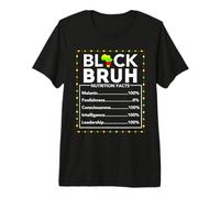 Black Bruh Valori nutrizionali Juneteenth King Brother Friend Maglietta Premium