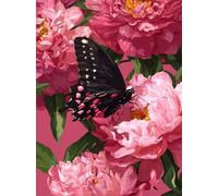 Black Butterfly 1000 Piece Jigsaw Puzzles for Adults, Colourful, Challenging & Brainteasing Adult puzzles 1000 Pieces Peony, Fun jigsaws for The Whole Family 30x20 inch