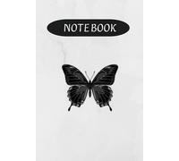 Black Butterfly Marble Notebook: Elegant 6x9 Lined Journal with 120 Pages, Aesthetic Marble Background for Writing and Note Taking