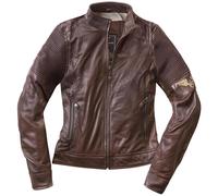 Black-Cafe London Amol Giacca donna in pelle moto, marrone, taglia S per donne